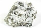 Gleaming Pyrite and Sphalerite on Quartz Crystals - Peru #238936-1